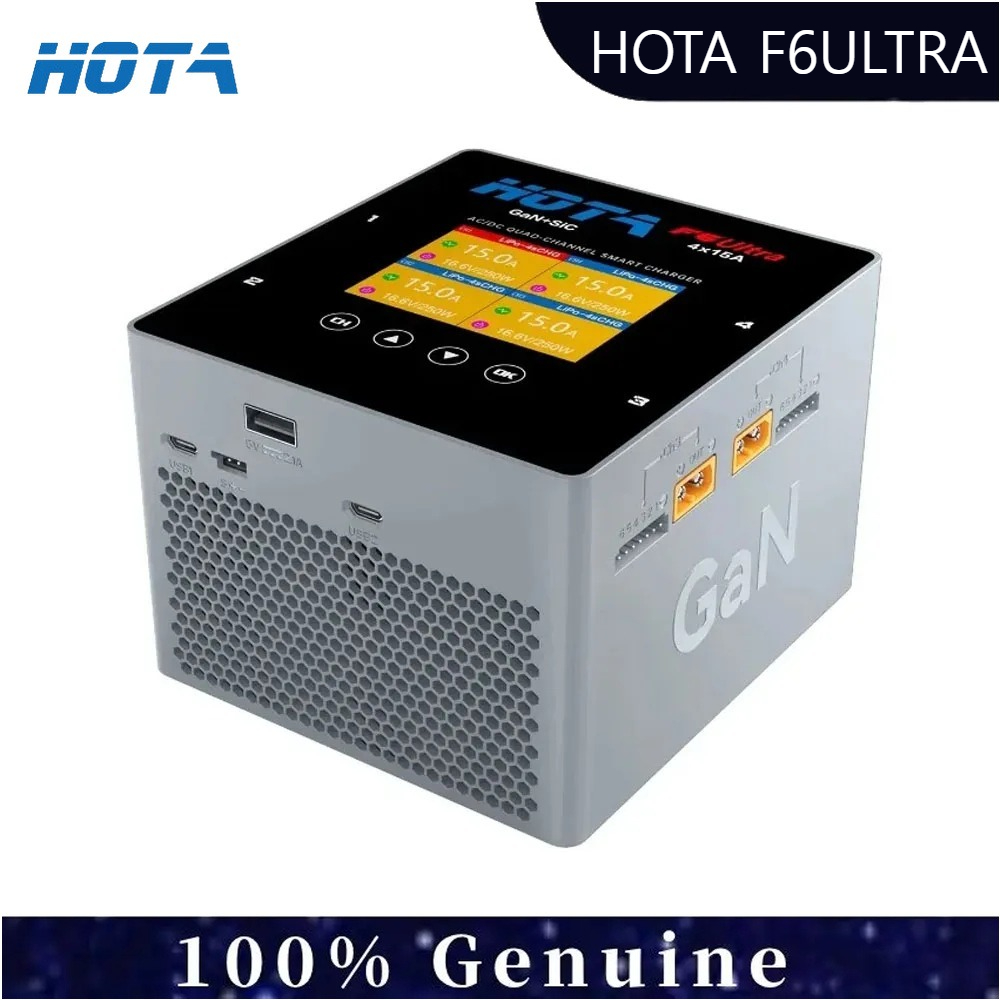 Drone Battery Charger - HOTA F6 Ultra 4-канальное интеллектуальное зарядное