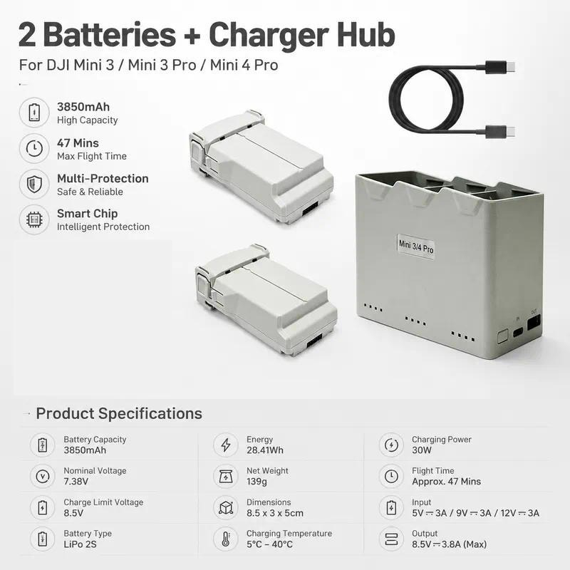 Сменный аккумулятор для дрона  – обзор и цена Drone Charging Hub